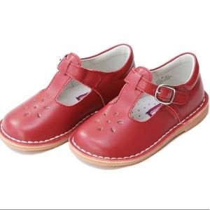 L’AMOUR Red Leather T-strap Mary Jane